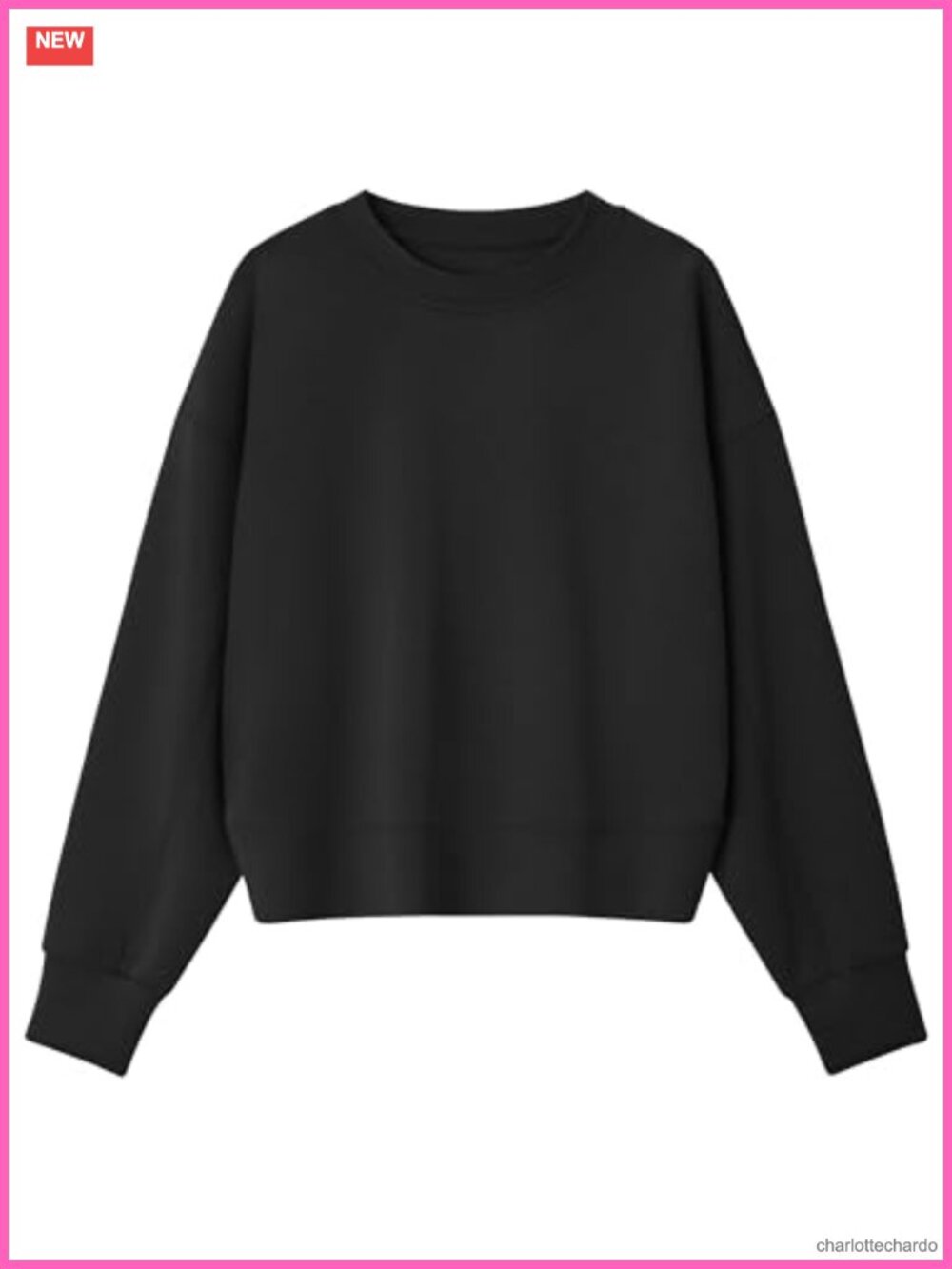 Women's Long Sleeve Crewneck Sweatshirt Pullover - Smoofit Fabric